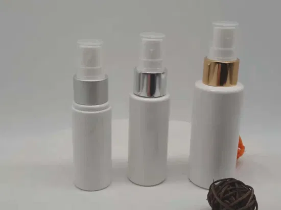 Profumo Micro Spray Pompa tutta in plastica 20/410 Bocca a vite Mezza copertura Pompa spray bianca